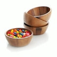 thumbnail image 5 of Woodard & Charles Acacia Wood Individual Serving Bowls For Salads, Fruits, Snacks, Nuts, Candy, 6 1/2" x 2 1/2", Set of 4, 5 of 10