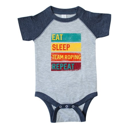 

Inktastic Rodeo Eat Sleep Team Roping Repeat Gift Baby Boy or Baby Girl Bodysuit