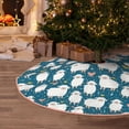 thumbnail image 6 of Daiia Cute Sheep And Hearts Drawing Merry Christmas Tree Skirt , Xmas Large Lace-up Tree Skirt, Santa Snowflakes Rustic Home Decorations New Year Party Farmhouse Decor-48", 6 of 7