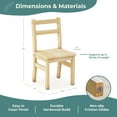 thumbnail image 2 of Guidecraft EdQ Hardwood Kids Chair Set of 2-Natural: Ladderback Wooden Chair for Children Ages 3-5 with 12 Inch Seat Height | Kids Furniture for Playroom, Daycare, Preschool, Classroom Seating, 2 of 14
