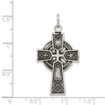 thumbnail image 3 of FB Jewels Sterling Silver Antiqued Satin Irish Cross Pendant, 3 of 4