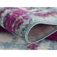 thumbnail image 4 of 7â€™ x 10â€™ Gray and Magenta Abstract Area Rug, 4 of 7