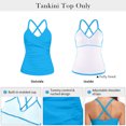 thumbnail image 4 of RELLECIGA Women's Push Up Tankini Top Twist Front Ruched Tankini Bathing Suits Vintage Swimsuit V-Neck Tummy Control Swimwear Top, 4 of 9