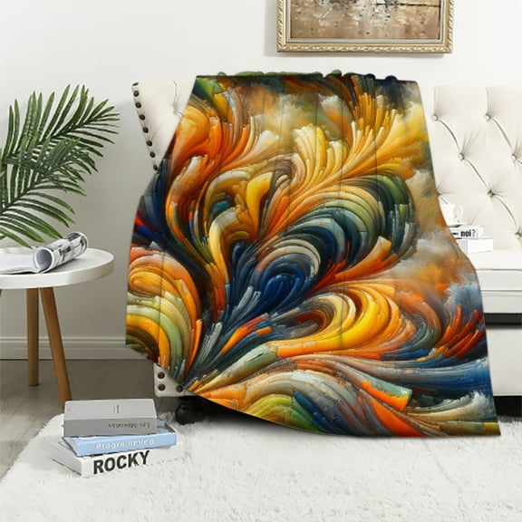EastSmooth Boho Cotton Throw Blanket 60''x80'', Soft Lightweight Blanket for Couch, Bed, Travel, Picnics, Home Decor