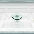thumbnail image 3 of Novatto GF-002CH-C Refresh Single Lever Waterfall Lav Faucet, Chrome/ Clear Glass, 3 of 5