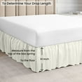 thumbnail image 5 of CCNY Dust Ruffled Style Bed Skirt Queen size Adjustable Elastic 14" Drop Length Microfiber Made Ivory Bedskirts, 5 of 6