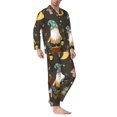 thumbnail image 2 of Fotbe Gnome Insect Frog Pijama de Hombre con Estampado de Manga Larga, Conjunto de 2 Piezas, Ropa de Dormir Suave y Cómoda con Bolsillos-Small, 2 of 7