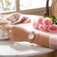 thumbnail image 6 of Titan Raga Mother of Pearl Rose Off-White Dial & Gold Band Womens Analog Watch With Metal Strap-NS2539WM03, 6 of 8