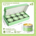 thumbnail image 4 of SCENTORINI Citronella Candle Set, Lemongrass Scented Travel Tin Candles, 20 oz Natural Aromatherapy Soy Candles for Outdoor Garden, Camping, 8-Pack, 4 of 7
