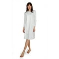 thumbnail image 6 of MeMoi Women's Bonded Long Sleeve Slip Dress - Womens - Female (Medium, WHITE), 6 of 6