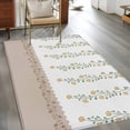thumbnail image 2 of 3'x5' Area Rugs, Beige Floral Indoor Outdoor Area Rug for Living Room Bedroom, Spring Summer Botanical Flowers Washable Bathroom Rugs Kitchen Floor Carpet Mats Home Decor Aesthetic, 2 of 8
