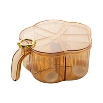 Spice Box with Removable Trays & Lids | Transparent Kitchen Seasoning Storage Container | Includes Spoons for Sugar Salt Oil & Spices | 1-Piece Set