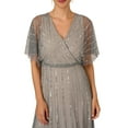 thumbnail image 3 of Adrianna Papell Flutter Sleeve V-Neck Surplice Blouson Beaded Gowns, 3 of 3