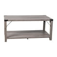 thumbnail image 2 of Emma + Oliver Engineered Wood Modern Farmhouse Coffee Table with Metal Accents in Gray Wash, 2 of 11