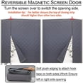 thumbnail image 5 of Reversible Wide Magnetic Thermal Insulated Door Curtain for Winter,Thicken Polyester Fiberfill & Heavy Duty Oxford Cloth,Temporary Window Insulation Cover Curtain for French Sliding Door,74”x81,Grey, 5 of 6