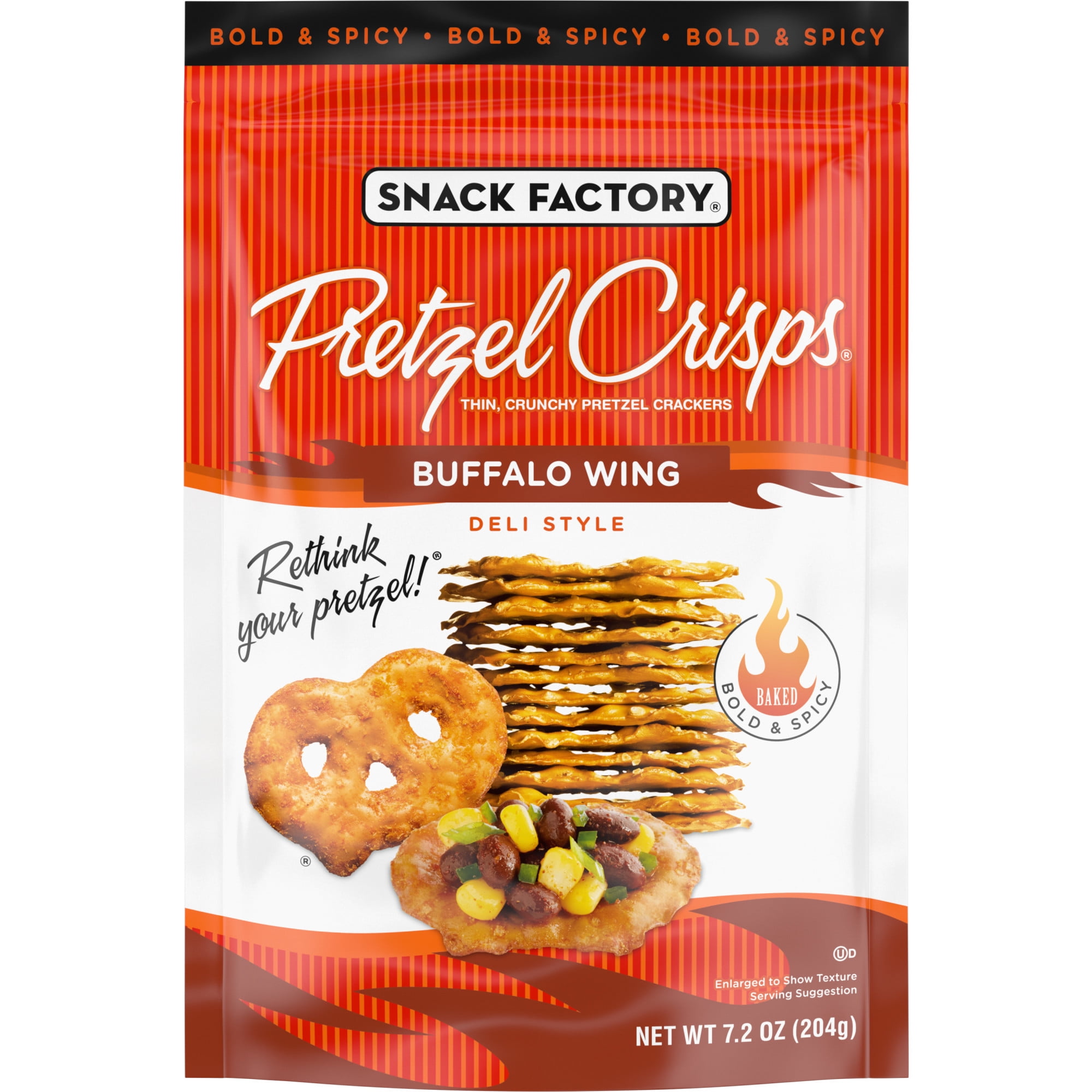 Pretzel Crisps Buffalo Wing, 7.2 oz Bag
