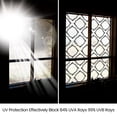 thumbnail image 3 of DKTIE 17.7" x 78.7" Botanical Lattice Window Film, Static Cling Privacy Cover, Anti-UV & Heat Blocking for Bathroom Bedroom, 3 of 8