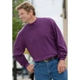 thumbnail image 3 of KingSize Men's Big & Tall Mock Turtleneck Long-Sleeve Cotton Tee - 3XL, Heather Charcoal, 3 of 5