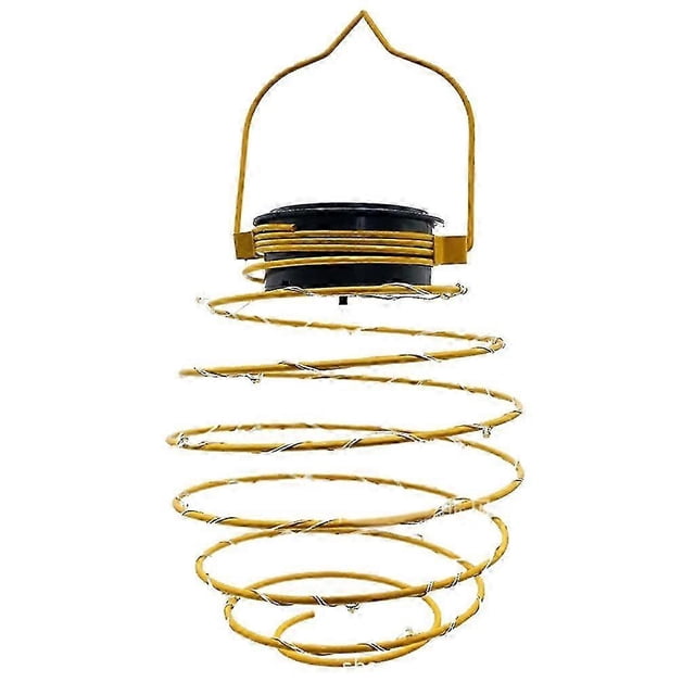 Lámpara colgante solar LED en espiral para exteriores, resistente al agua