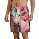 thumbnail image 2 of Balery Flower White Cow Traje de Baño Estilo Hawaiano para Hombre, Shorts de Secado Rápido con Bolsillos-Large, 2 of 6