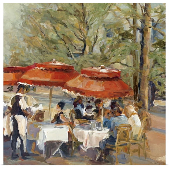Great BIG Canvas | Rolled Marilyn Hageman Poster Print entitled Lunch on the Champs Elysees