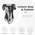 thumbnail image 4 of Picia Running horses Print Womens One Piece Swimsuits Modest Tummy Control Bathing Suits Lace Up Slimming Swim Suit-Medium, 4 of 7
