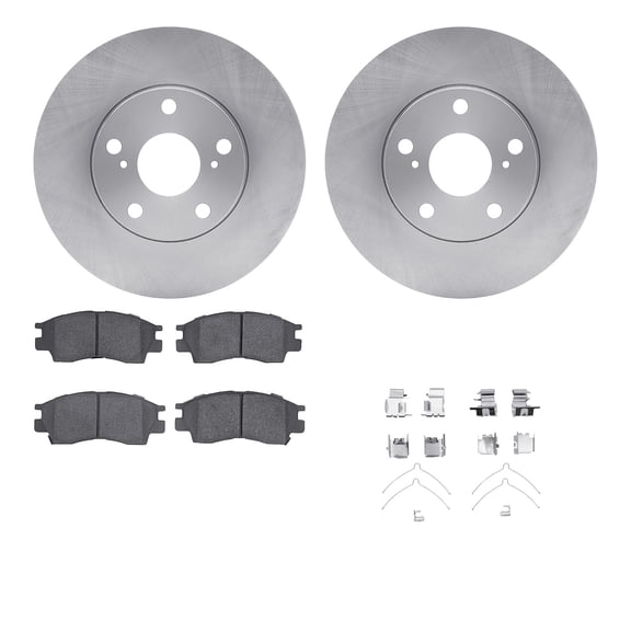 Dynamic Friction Company Front Brake Rotors with 5000 Advanced Brake Pads includes Hardware 6512-76309