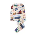 thumbnail image 1 of Boys' Long Sleeve Printed Pajama Set, Steam Train, Dream Train, 2 Years, 1 of 2
