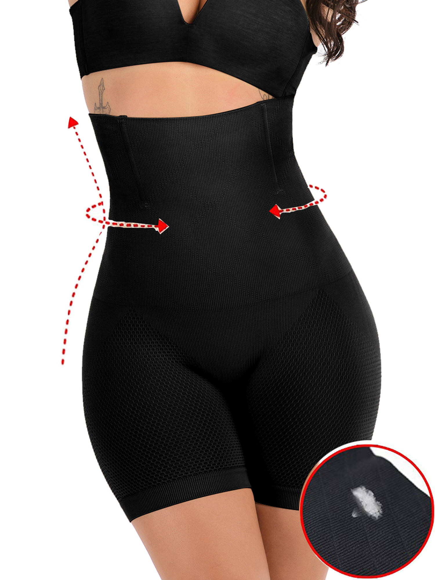 AKEWEI Womens High Waist Tummy Control Shaper Shorts Butt Lifter Slimming Bodysuit Shaperwear Underwear Mid-Thigh Panties