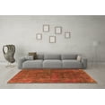 thumbnail image 3 of Ahgly Company Indoor Round Oriental Orange Industrial Area Rugs, 7' Round, 3 of 4