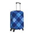 thumbnail image 4 of Multi-Size Suitcase Protective Cover Full Range Double Stitching Invisible Zipper For Travel Business Blueviolet Moroccan Buffalo Plaid Tartan Check Hand-Drawn Sketch_2 Large, 4 of 8