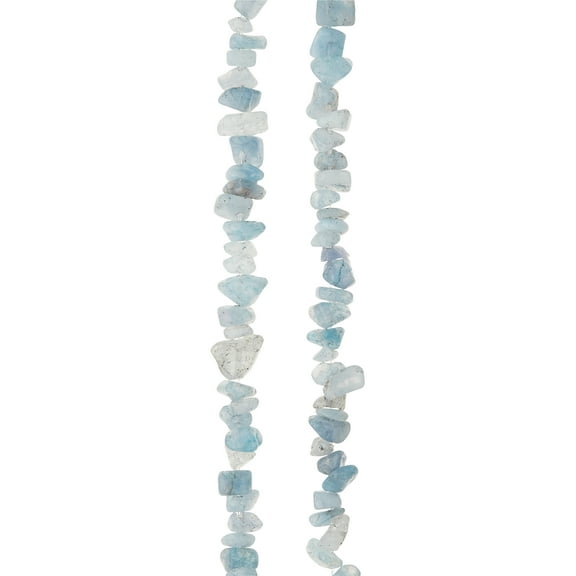 12 Packs: 2 ct. (24 total) Aquamarine Chip Beads by Bead Landing