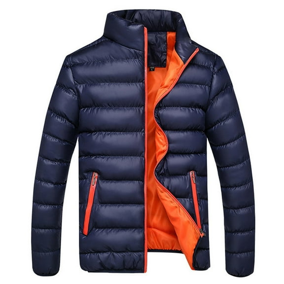 Ohufall Jackets For Men Winter Warm Slim Fit Thick Bubble Coat Casual Jacket Outerwear on Clearance