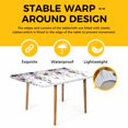 thumbnail image 4 of Purple Flowers Table Cloths for 6 Foot Rectangle Tables, Spring Floral Elegant Pastoral Watercolor Patio Waterproof Elastic Fitted Tablecloths, Washable Rectangular Table Cover for Camping, 4 of 8