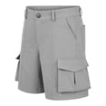 thumbnail image 5 of LIIPEE Girls Cargo Shorts Summer Lightweight Solid Color Comfort Waist Fashion Buttons Shorts With Pockets Kids Cute Loose Fit Daily School Wear,9-10 Years, 5 of 7