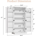 thumbnail image 2 of 47in Kitchen Pantry Cabinet, Wood Kitchen Storage Pantry Cabinets Freestanding Pantries Cabinets with Doors & Adjustable Shelves, White, 2 of 7