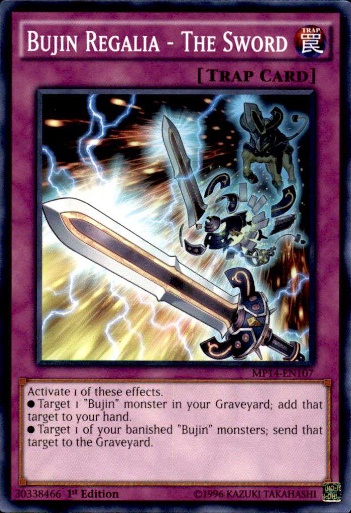 YuGiOh 2014 Mega Tin Common Bujin Regalia - The Sword MP14-EN107