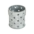 thumbnail image 5 of VHC Brands Patriotic Metal Votive Candle Holder w/ Punched Stars Galvanized 3.75x3.25x3.25, Independence Day Decor, Decorative Table Top Accent, Fourth of July Decorations, Galvanized Grey, 5 of 5