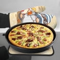 thumbnail image 7 of Xecao Hello Summer Cute Gnome Pattern Oven Mitts and Pot Holders Sets Heat Resistant Silicone Oven Mittens Extra Thicken Long Kitchen Cotton Oven Glove for Cooking, 7 of 7