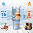 thumbnail image 4 of White, Brown and Orange Kittens 40 Oz Tumbler with Handle Lid and Straw, Stainless Steel Double Walled Vacuum Insulated Cup, Cute Birthday Gifts Tumbler for Women Men Friends, 4 of 7