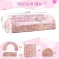 thumbnail image 4 of Baxluxe Folding Toddler Couch for Child, 10 Pieces Kids Couch Flip Open Sofa Chairs, Convertible Toddler Fold Out Couch, Toddler Play Couch Bed Toddler Sofa, Playroom, Bedroom, Butterfly, 4 of 9