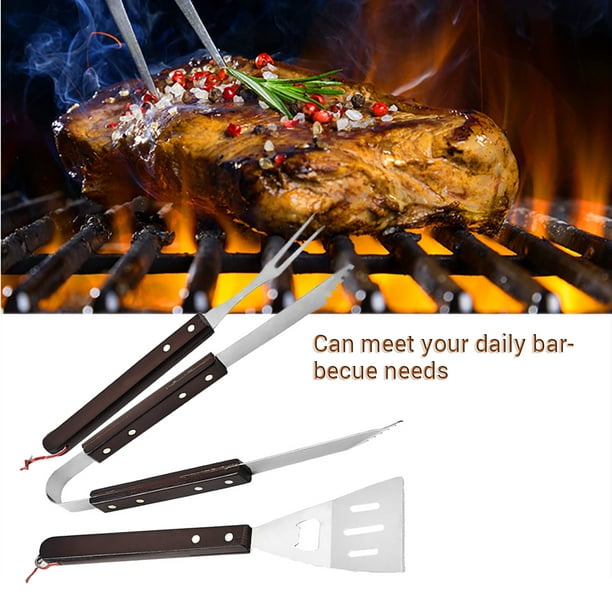 Set d'outils pour le barbecue - Fourchette, spatule et pinces