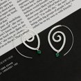 thumbnail image 3 of Pendientes de Aro Étnicos Vintage Zulema Pendientes de Tribales en Perforación Gitana India Plata1, 3 of 4