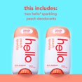 Hello Peach Aluminum Free Deodorant for Women + Men, Natural Fragrance