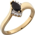 thumbnail image 2 of 14kt Gold-Plate Onyx Marquise and CZ Accent Ring with Onyx Stud Earrings, 2 of 4
