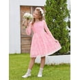 thumbnail image 5 of Arshiner Flower Girl Dress V Back Lace Long Sleeve Tulle Special Occasion Wedding Party Dresses, 5 of 6