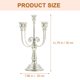 thumbnail image 2 of Houderco Portavelas De Metal Plateado Estilo Europeo Ideal Para Eventos Y En El Hogar, 2 of 8