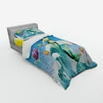 thumbnail image 3 of Ambesonne Cartoon Bedding Set 4 Pcs, Wave with Fish, Queen, Multicolor, 3 of 3