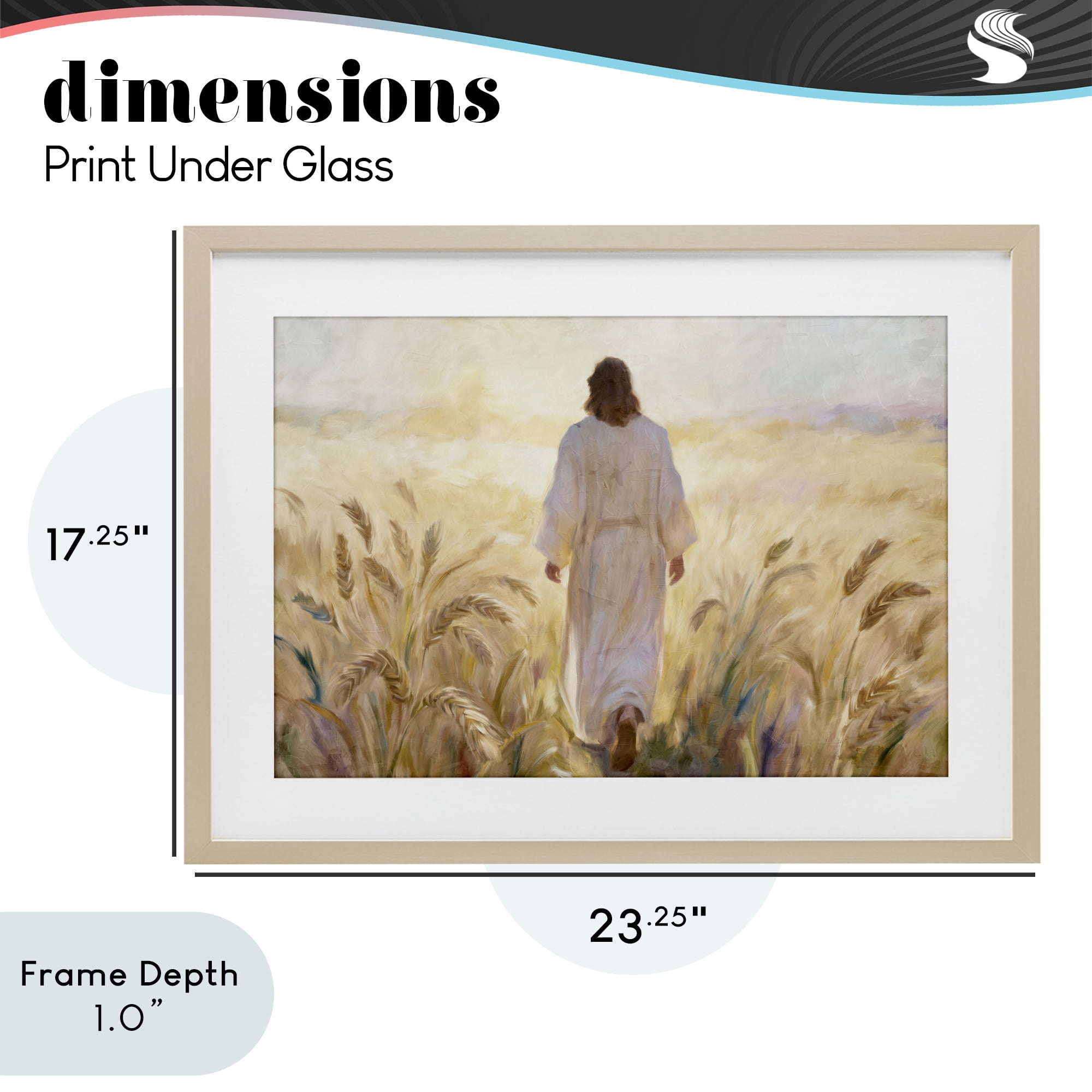 Stupell Industries In His Steps Walking Faithfully Birch Framed Print Under Glass, design by Kim Allen