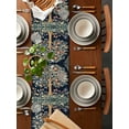 thumbnail image 2 of Abstract Vintage Trees Flower Leaves Table Runner-70 Inch Long Watercolor Plant Table Runners Linen Burlap Tablerunner for Kitchen Dining Room Holiday Party, 2 of 9
